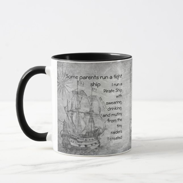 Parentage Pirate Quote Pirate Ship Coffee Tasse (Links)