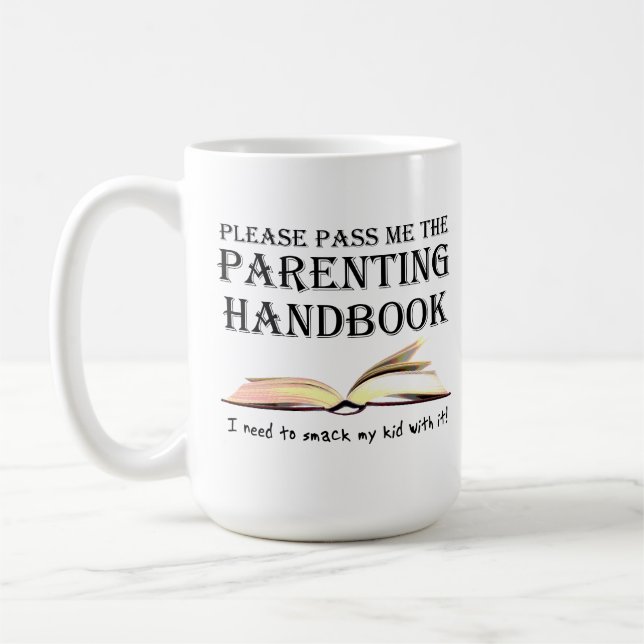 Parenting-Handbuch-lustige Tasse (Links)