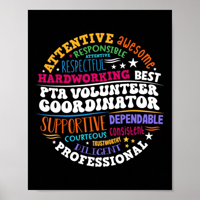 Parents Teacher Ociation Pta Volunteer Coordinator Poster (Vorne)