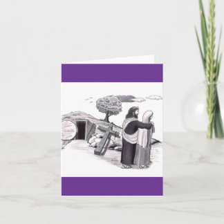 Parents Walking Past Tomb Where Son is and Crucifi Karte