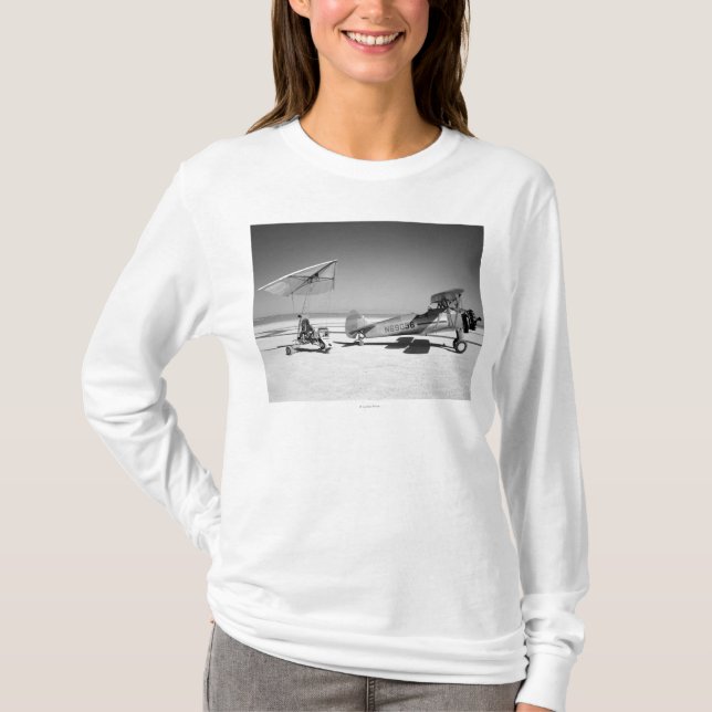 Paresev 1-A auf Lakebed mit Schleppseil-Flugzeug T-Shirt (Vorderseite)