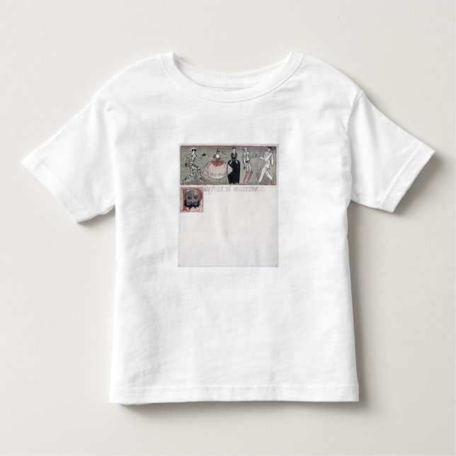 "Parfois IL m'arrive" (Tinte und w/c auf Papier) Kleinkind T-shirt (Vorderseite)