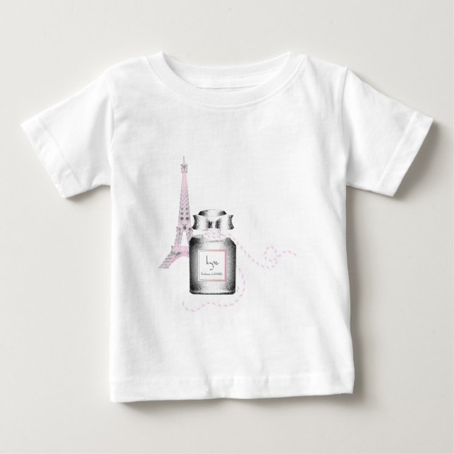 Parfum Flasche mit Eiffelturm und Seife Baby T-shirt (Vorderseite)