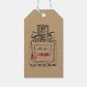 Parfüm Flasche Mode Aquarell Illustration Geschenkanhänger