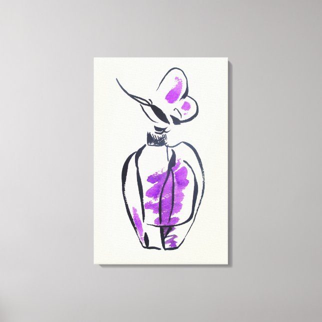 Parfüm Flasche Mode Aquarell Illustration Leinwanddruck (Vorderseite)