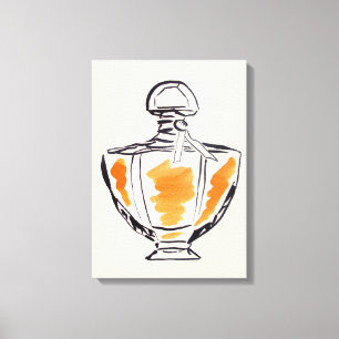 Parfüm Flasche Mode Aquarell Illustration Leinwanddruck