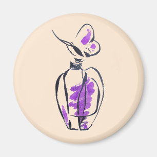 Parfüm Flasche Mode Aquarell Illustration Magnet