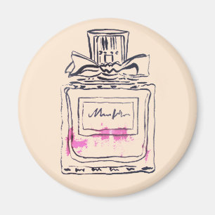 Parfüm Flasche Mode Aquarell Illustration Magnet