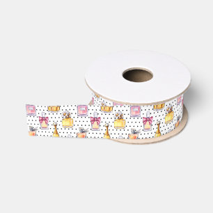 Parfum Flaschen-Muster Ripsband