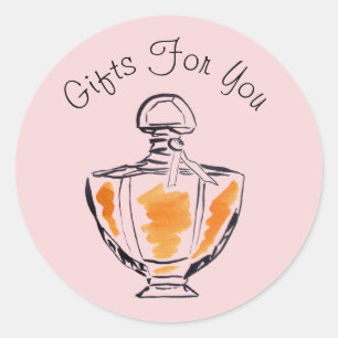 Parfüm Flaschendesign Geschenkmarken Runder Aufkleber