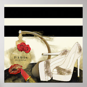 Parfüm Parfum Rosen Absätze & Lippenstift Poster
