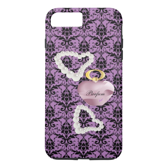 Parfum&Pearls Lila Damask iPhone7Plus Tough Case (Rückseite)