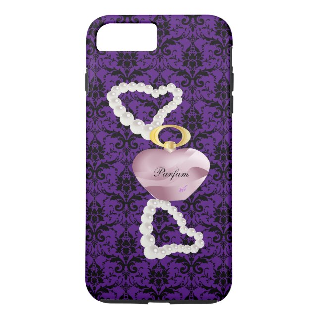 Parfum&Pearls Lila Damask iPhone7Plus Tough Case (Rückseite)
