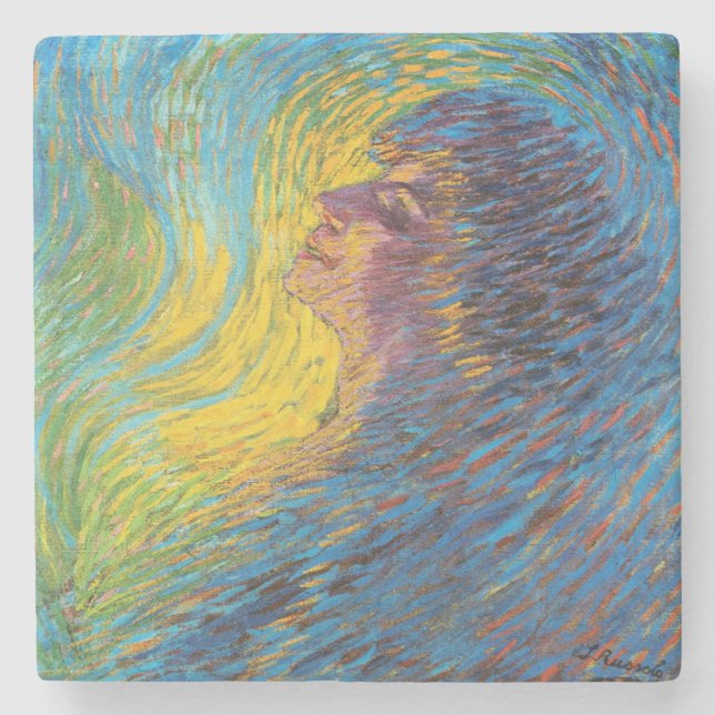 Parfüm (Portrait von Frauen) (von Luigi Russolo) Steinuntersetzer (Vorderseite)