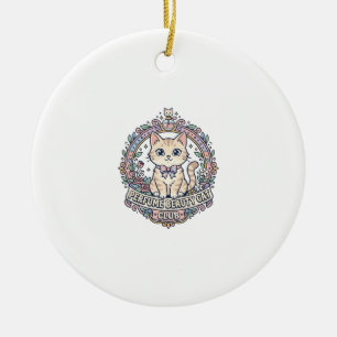 Parfüm Schönheit Katze Süße Katze T-Shirt Design - Keramik Ornament