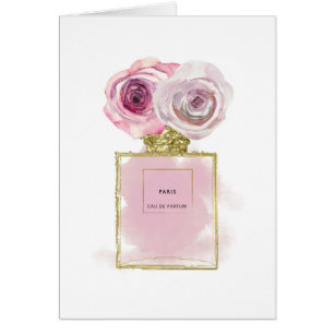 Parfümflasche Blumenmode Rosa Rosen Gold Glamour