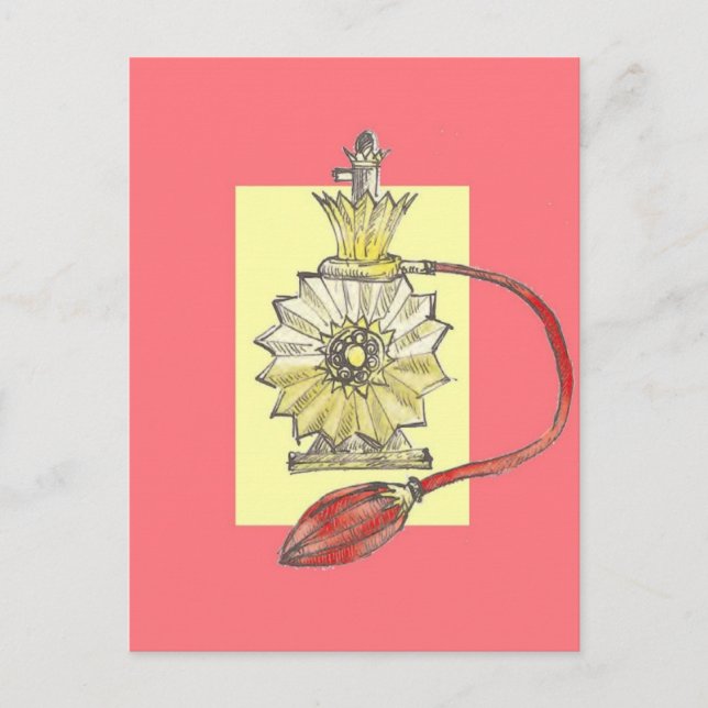 Parfümflasche der 20er Jahre Postkarte (Vorderseite)