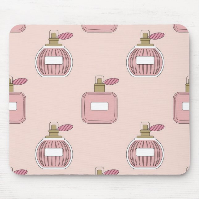 Parfümflaschen-Muster Schickes Mädchen-Mauspad Mousepad (Vorne)