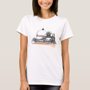 Parinirvana Stupa Kushinagar Indien schwarze Tinte T-Shirt