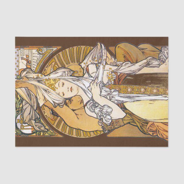Paris 1900, Alphonse Mucha Seidenpapier (Vorderseite)