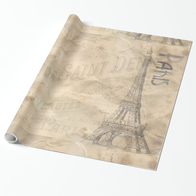 Paris 1A-1B Bildoptionen - Umrandungspapier Geschenkpapier (Ungerollt)
