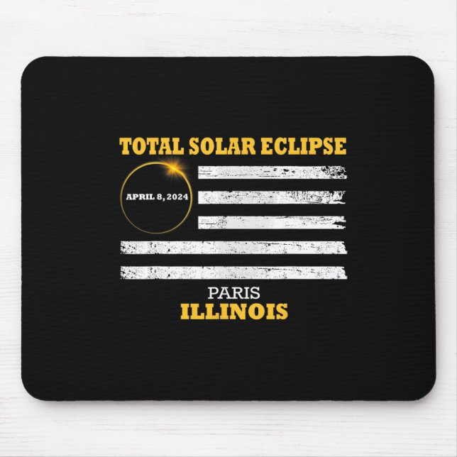 Paris 2024 Solar Eclipse 2024 040824 Eclipse Mousepad (Vorne)