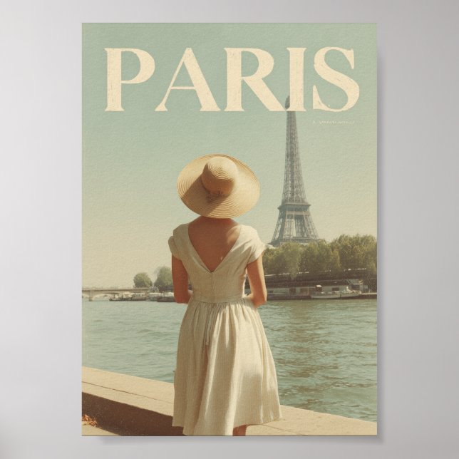 Paris 50er Jahre Vintage Poster (Vorne)