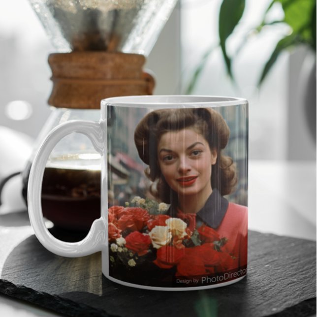Paris 60er Blume Lady 3 Kaffeetasse (Paris 60s Flower Lady 3 Coffee Mug
)