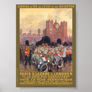 Paris à Londres Vintage Poster 1914