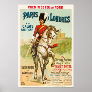 Paris à Londres Vintage Poster der 1890er Jahre