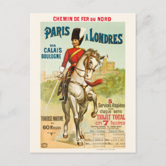 Paris à Londres Vintage Poster der 1890er Jahre Postkarte