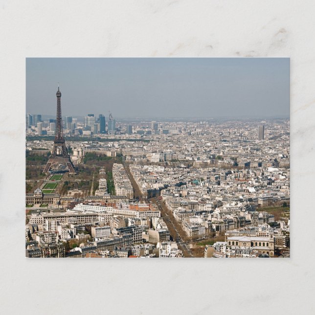 Paris ab Oberhalb II Postkarte (Vorderseite)