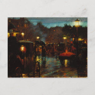 Paris am Abend Canvas Print Postkarte