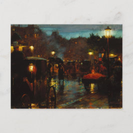 Paris am Abend Canvas Print Postkarte
