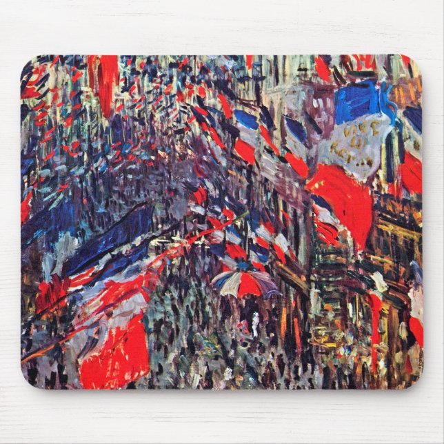 Paris am Nationalfeiertag, Claude Monet Mousepad (Vorne)