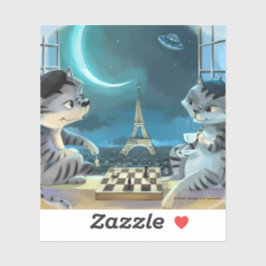 Paris am Night Vinyl Sticker (verschiedene Größen)