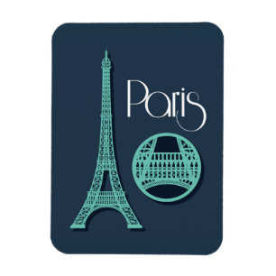 Paris aquamarin magnet