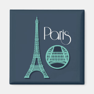 Paris aquamarin magnet