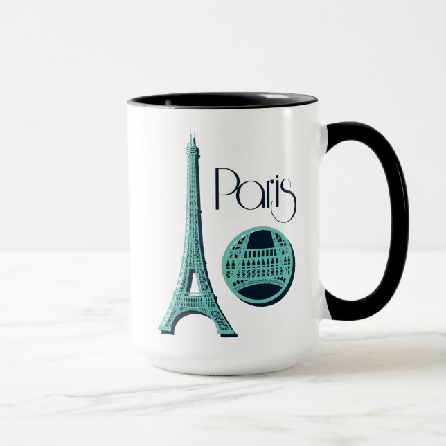 Paris aquamarin tasse (Rechts)