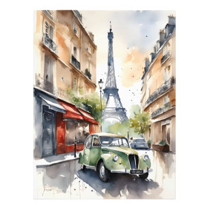 Paris-Aquarell-Kunst Fotodruck