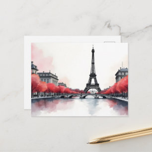 Paris-Aquarell-Kunst Postkarte