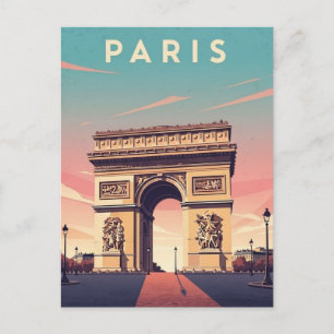 Paris Arc de Triomphe Postkarte