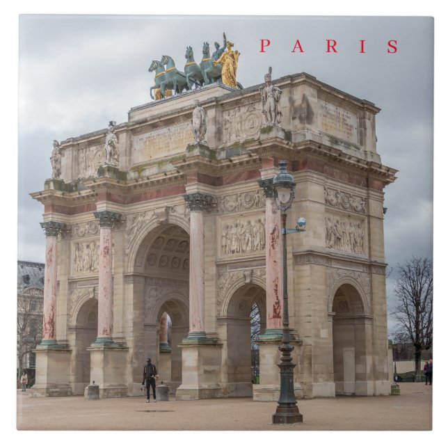 Paris Arc du Carrousel View Keramik Fliesen (Vorderseite)