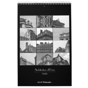 Paris Architekturkalender: Auf Englisch. Kalender