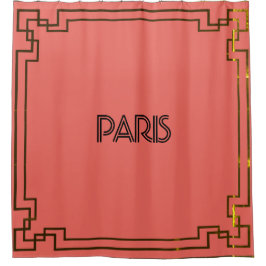 Paris Art Nouveau Art Deco Jugendstil Duschvorhang