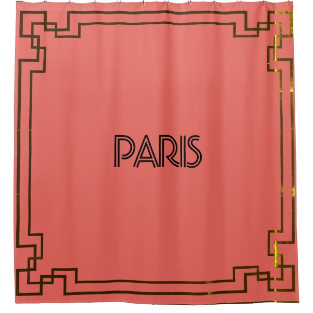 Paris Art Nouveau Art Deco Jugendstil Duschvorhang (Vorderseite)