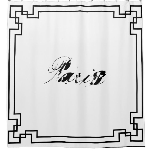 Paris Art Nouveau Art Deco Jugendstil Duschvorhang (Vorderseite)