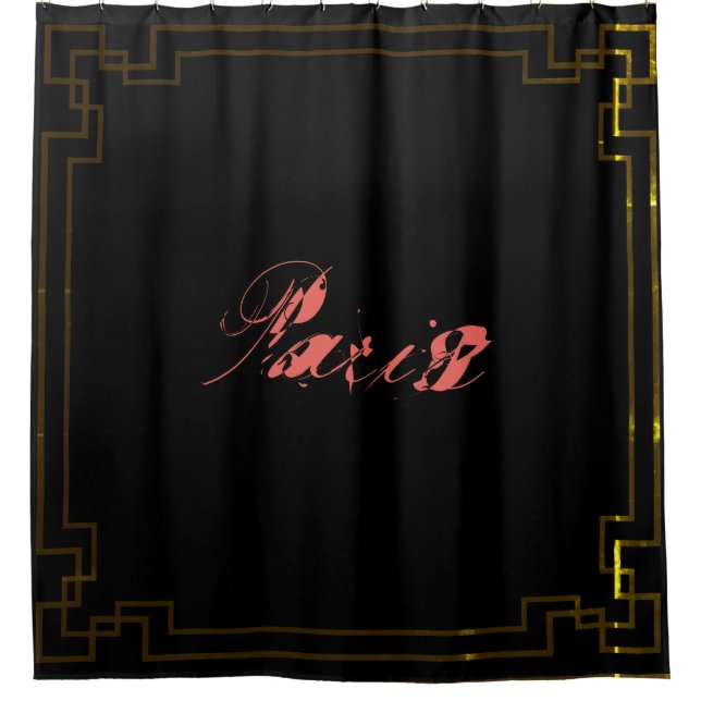 Paris Art Nouveau Art Deco Jugendstil Duschvorhang (Vorderseite)