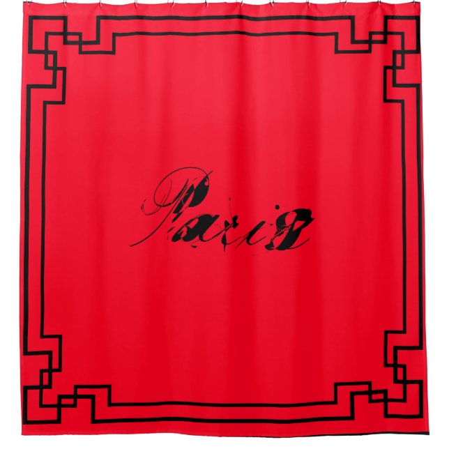 Paris Art Nouveau Art Deco Jugendstil Duschvorhang (Vorderseite)
