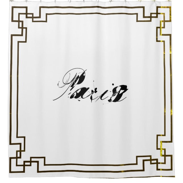 Paris Art Nouveau Art Deco Jugendstil Duschvorhang (Vorderseite)
